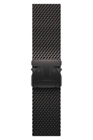 Apple Watch Ultra Uyumlu Kalın Örgü Milano Loop Siyah  bikordon