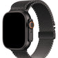 Apple Watch Ultra Uyumlu Kalın Örgü Milano Loop Siyah  bikordon