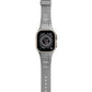 Apple Watch Ultra Uyumlu Terraflex Rubber Siyah Tokalı Gri Kordon  bikordon