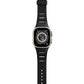 Apple Watch Ultra Uyumlu Terraflex Rubber Siyah Tokalı Siyah Kordon  bikordon