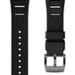 Apple Watch Ultra Uyumlu Terraflex Rubber Siyah Tokalı Siyah Kordon  bikordon