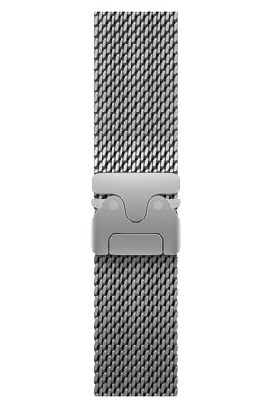 Apple Watch Ultra Uyumlu Titanyum Milano Loop Gümüş bikordon