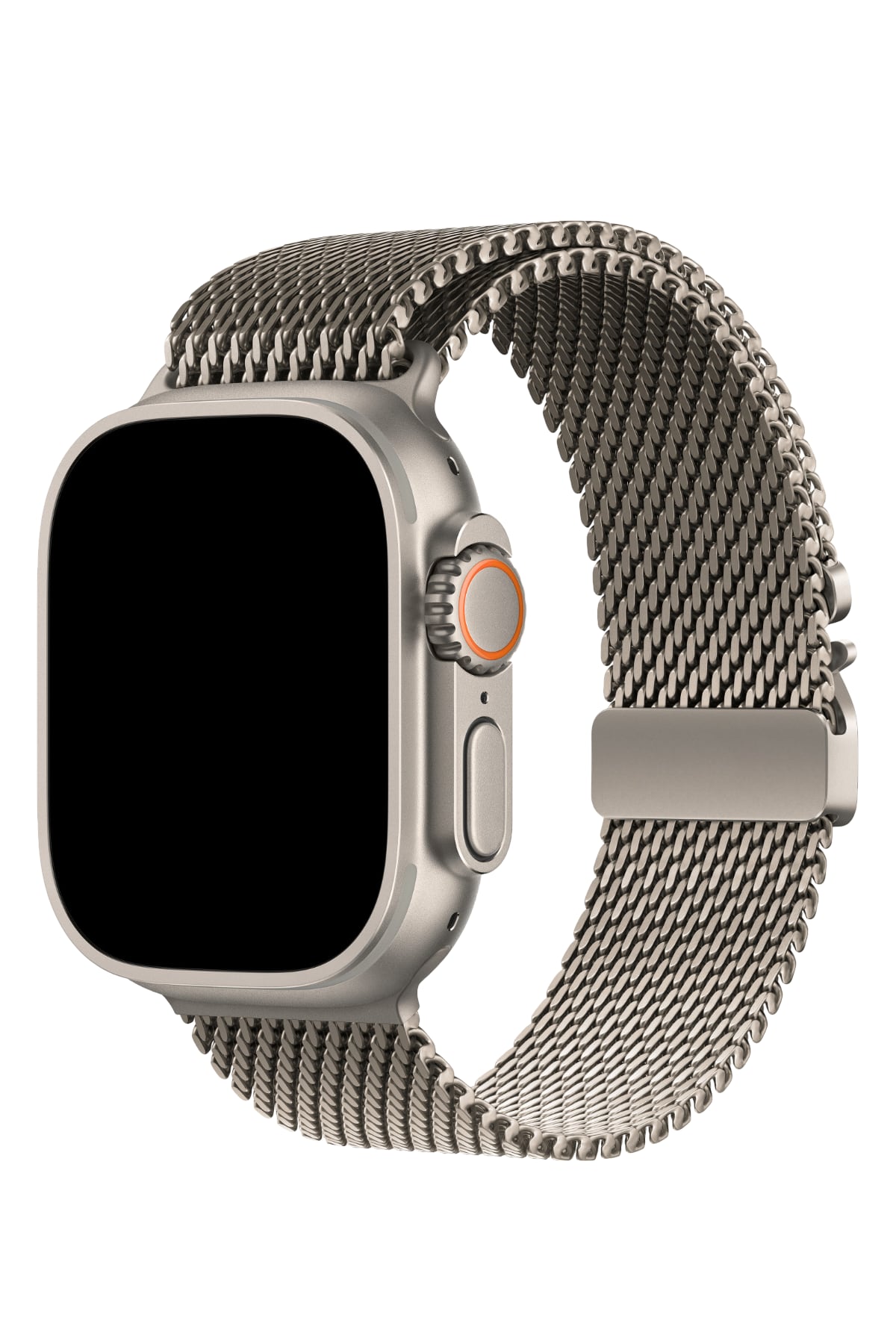Apple Watch Ultra Uyumlu Titanyum Milano Loop Natürel bikordon