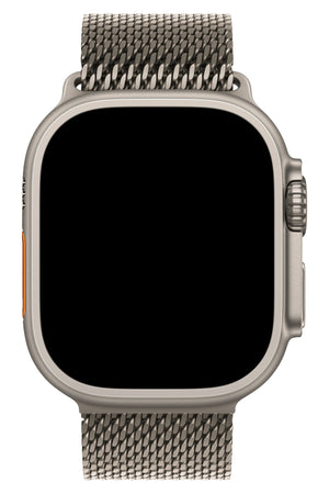 Apple Watch Ultra Uyumlu Titanyum Milano Loop Natürel bikordon