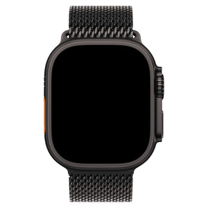 Apple Watch Ultra Uyumlu Titanyum Milano Loop Siyah bikordon
