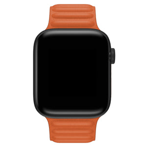 Apple Watch Uyumlu Baklalı Deri Loop Kordon Agat  bikordon