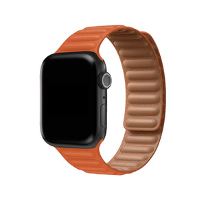 Apple Watch Uyumlu Baklalı Deri Loop Kordon Agat  bikordon