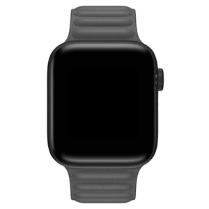 Apple Watch Uyumlu Baklalı Deri Loop Kordon Gri  bikordon