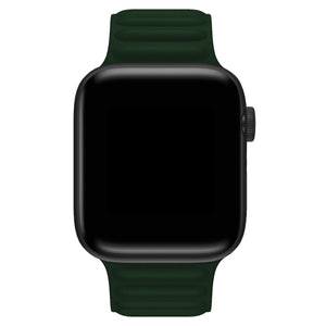 Apple Watch Uyumlu Baklalı Deri Loop Kordon Racing Yeşil  bikordon