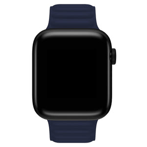 Apple Watch Uyumlu Baklalı Deri Loop Kordon Royal Mavi  bikordon
