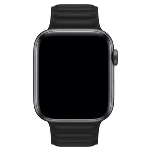 Apple Watch Uyumlu Baklalı Deri Loop Kordon Siyah  bikordon