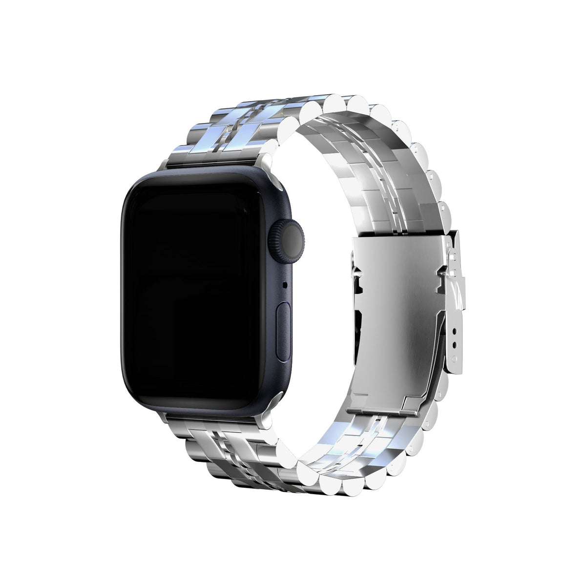 Apple Watch Uyumlu Çelik Steelmaster Loop Kordon Bright Gray  bikordon