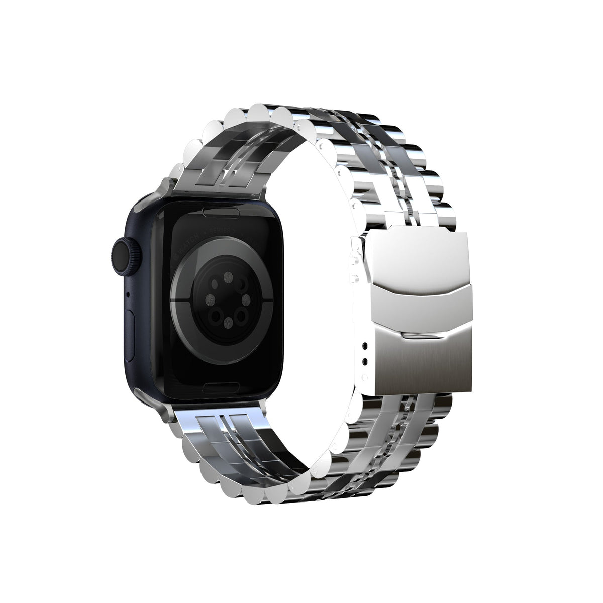 Apple Watch Uyumlu Çelik Steelmaster Loop Kordon Bright Gray  bikordon