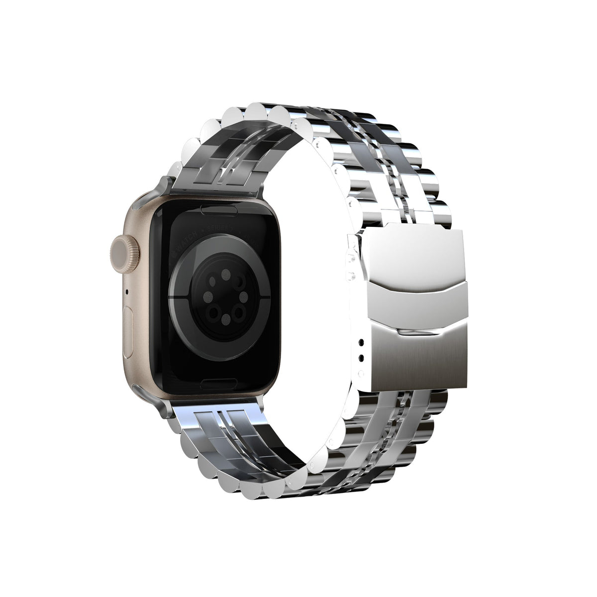Apple Watch Uyumlu Çelik Steelmaster Loop Kordon Bright Gray  bikordon