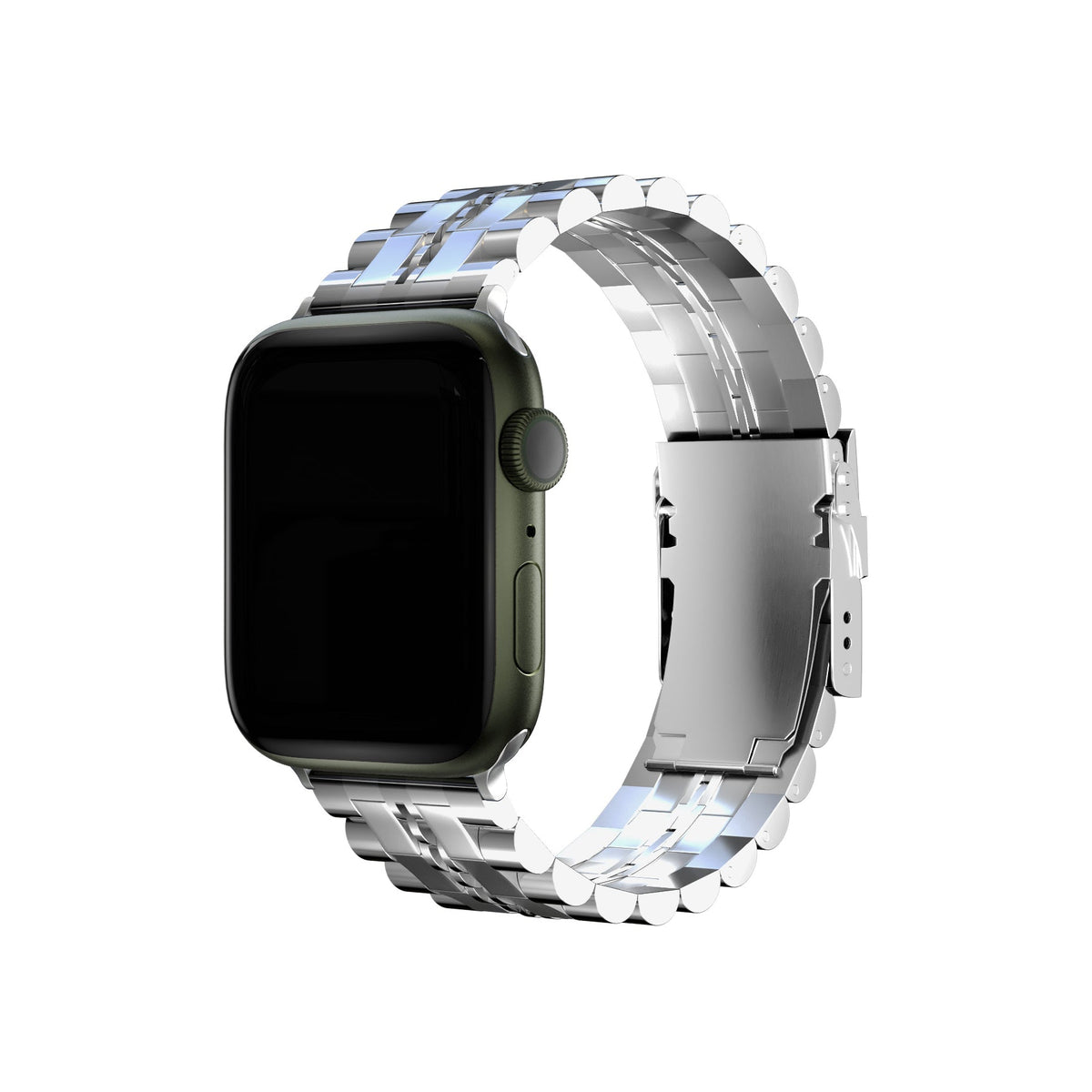Apple Watch Uyumlu Çelik Steelmaster Loop Kordon Bright Gray  bikordon