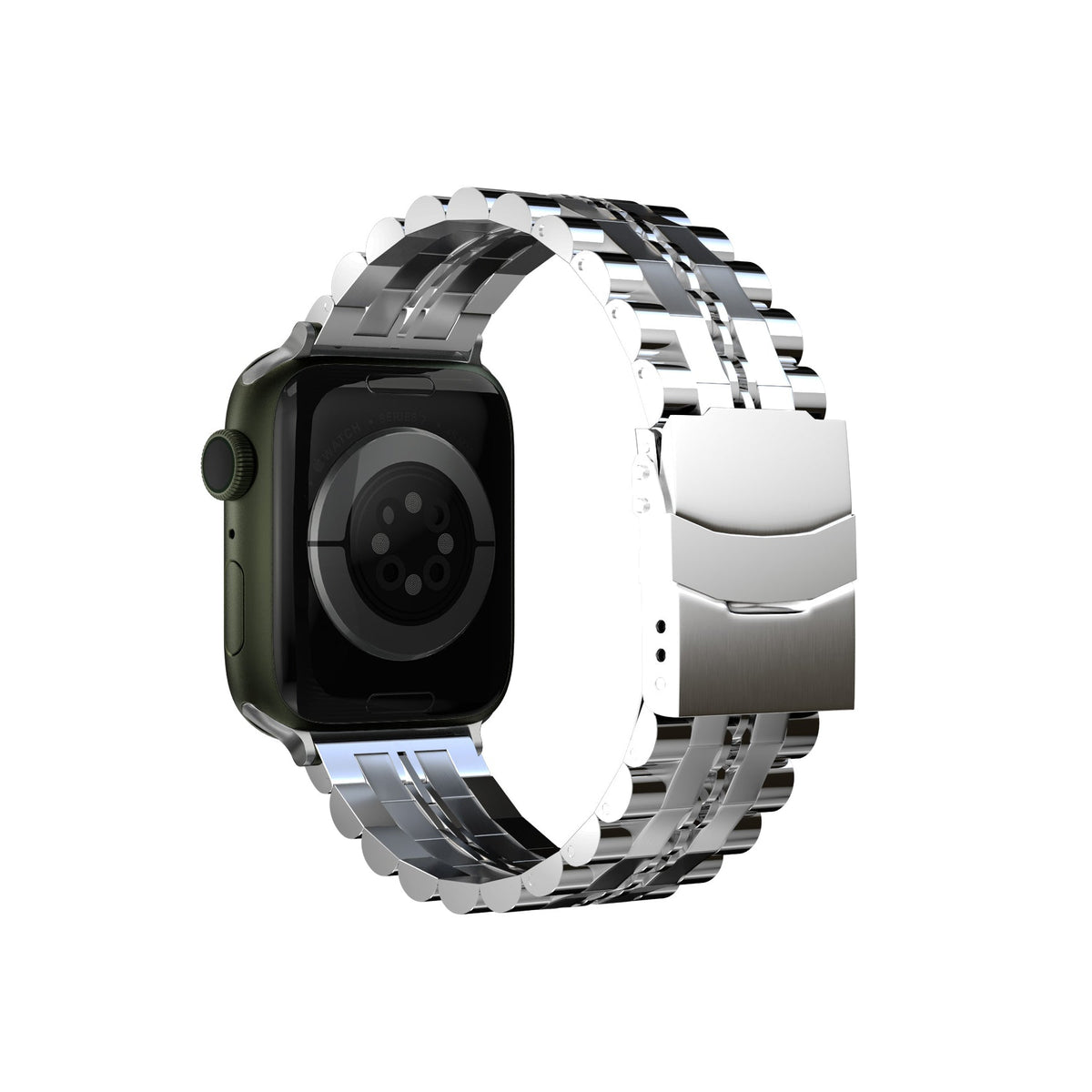 Apple Watch Uyumlu Çelik Steelmaster Loop Kordon Bright Gray  bikordon