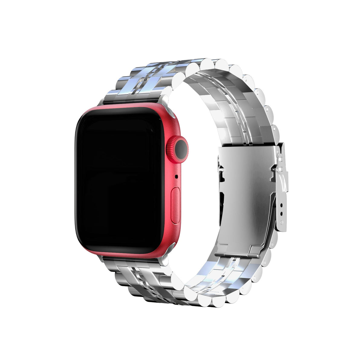 Apple Watch Uyumlu Çelik Steelmaster Loop Kordon Bright Gray  bikordon