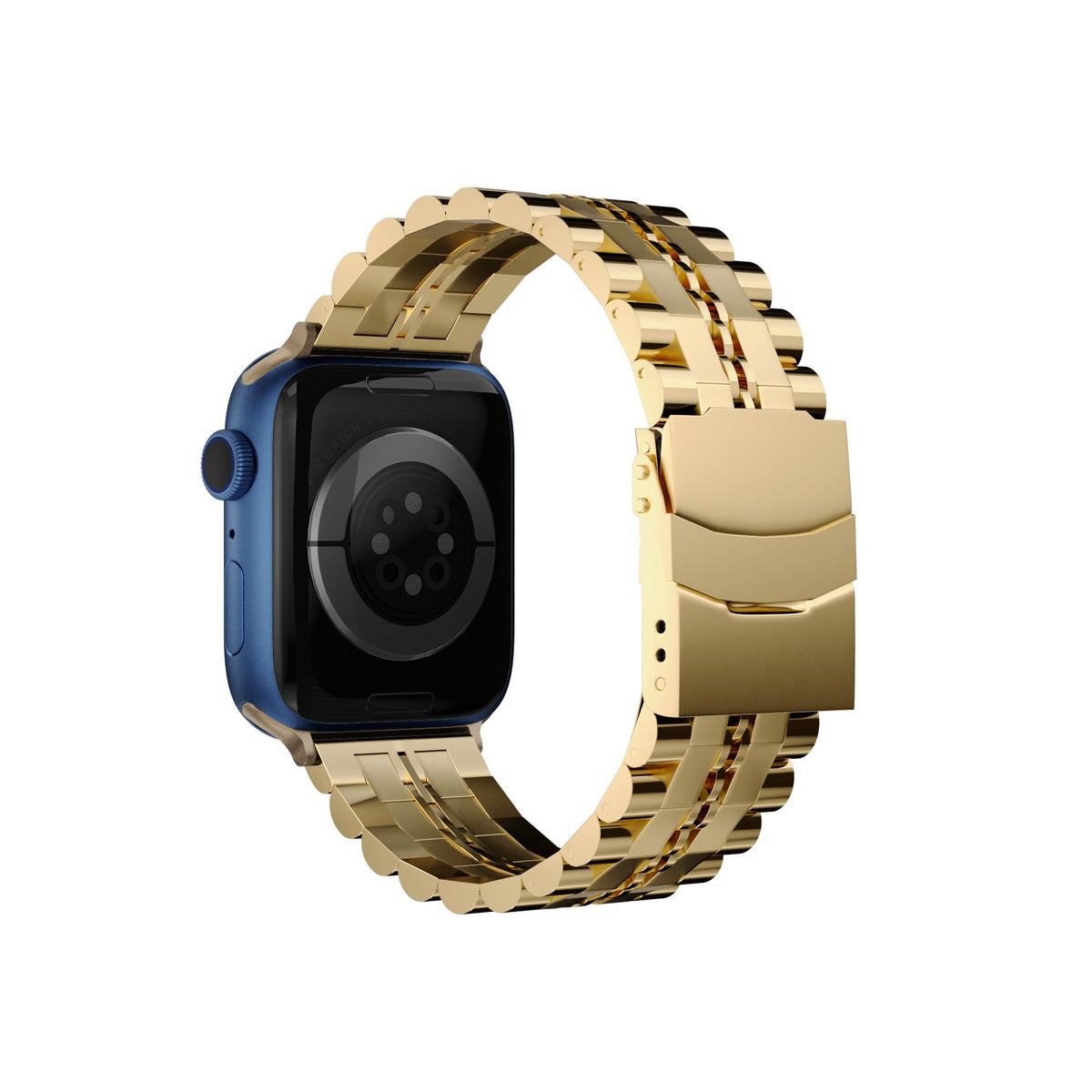 Apple Watch Uyumlu Çelik Steelmaster Loop Kordon Royal Yellow  bikordon