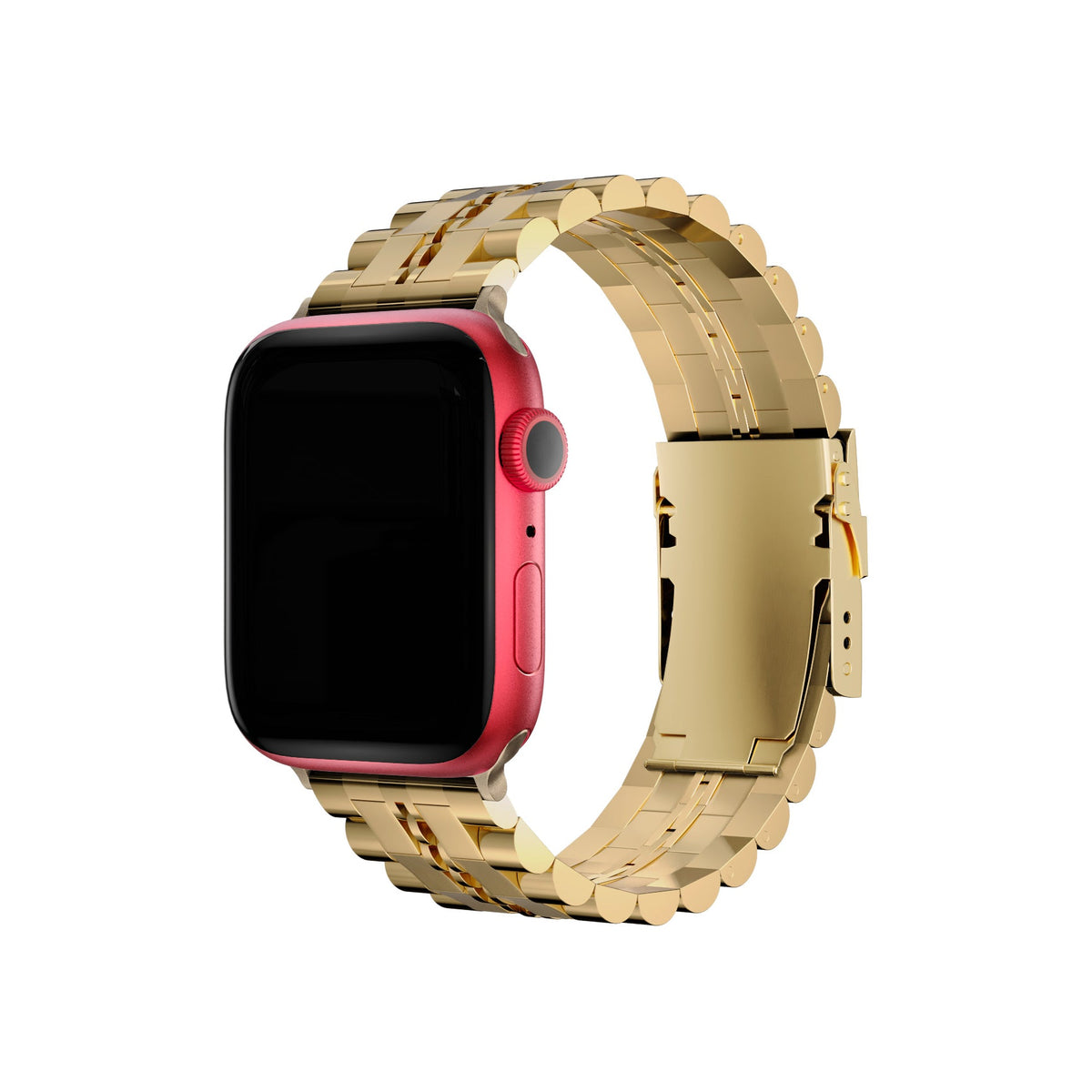 Apple Watch Uyumlu Çelik Steelmaster Loop Kordon Royal Yellow  bikordon