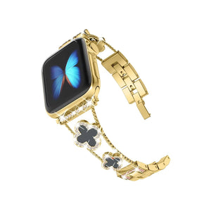 Apple Watch Uyumlu Clovella Metal Kordon Noir Gold bikordon