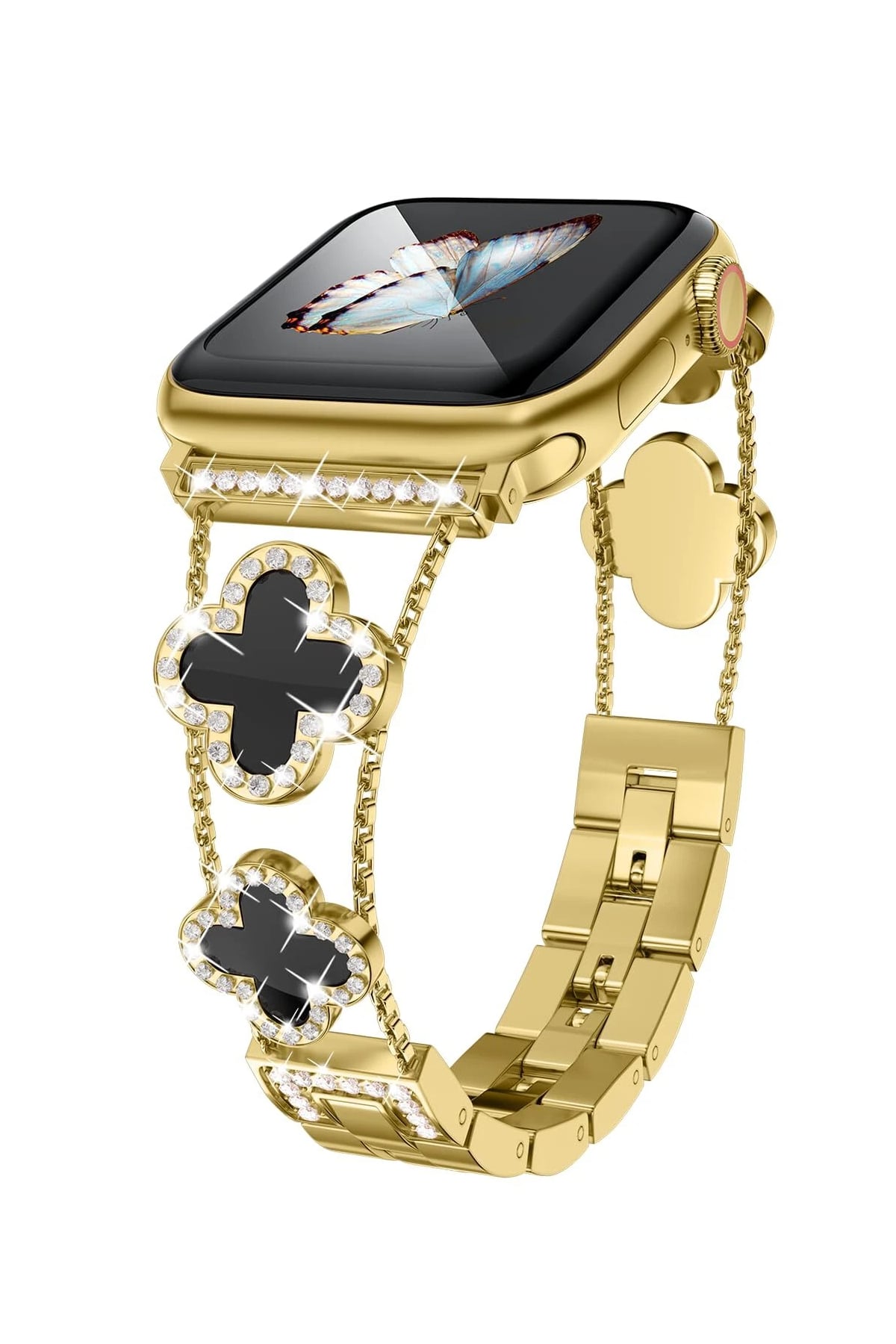 Apple Watch Uyumlu Clovella Metal Kordon Noir Gold bikordon