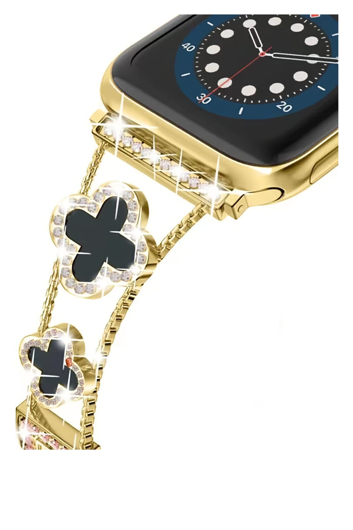 Apple Watch Uyumlu Clovella Metal Kordon Noir Gold bikordon