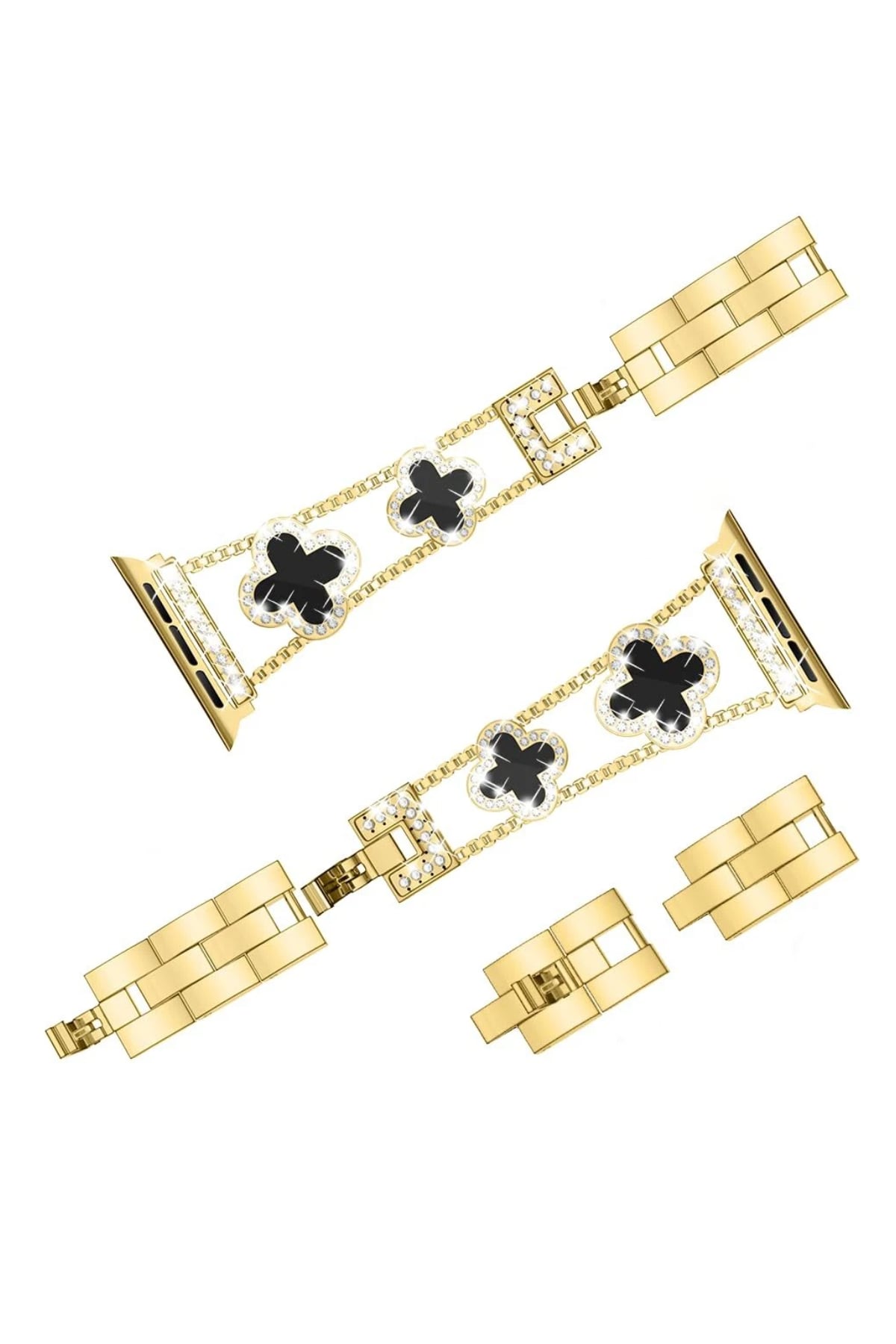Apple Watch Uyumlu Clovella Metal Kordon Noir Gold bikordon