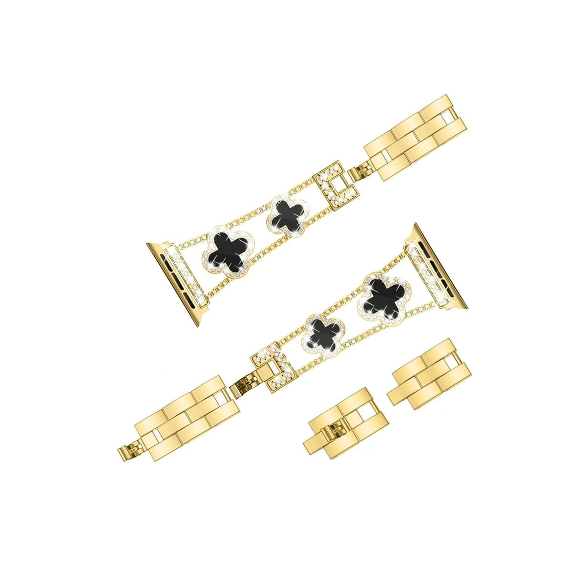 Apple Watch Uyumlu Clovella Metal Kordon Noir Gold bikordon