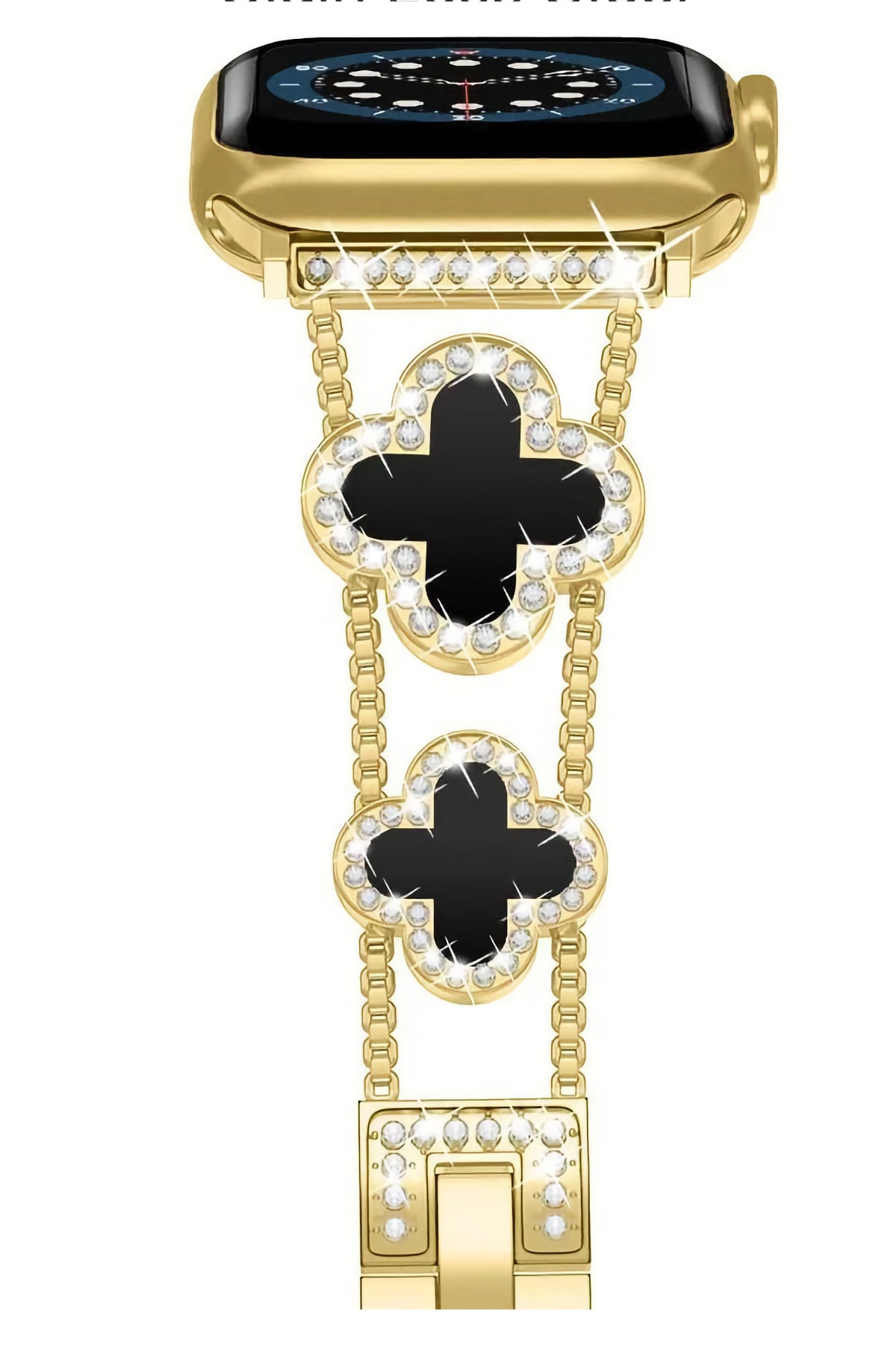 Apple Watch Uyumlu Clovella Metal Kordon Noir Gold bikordon