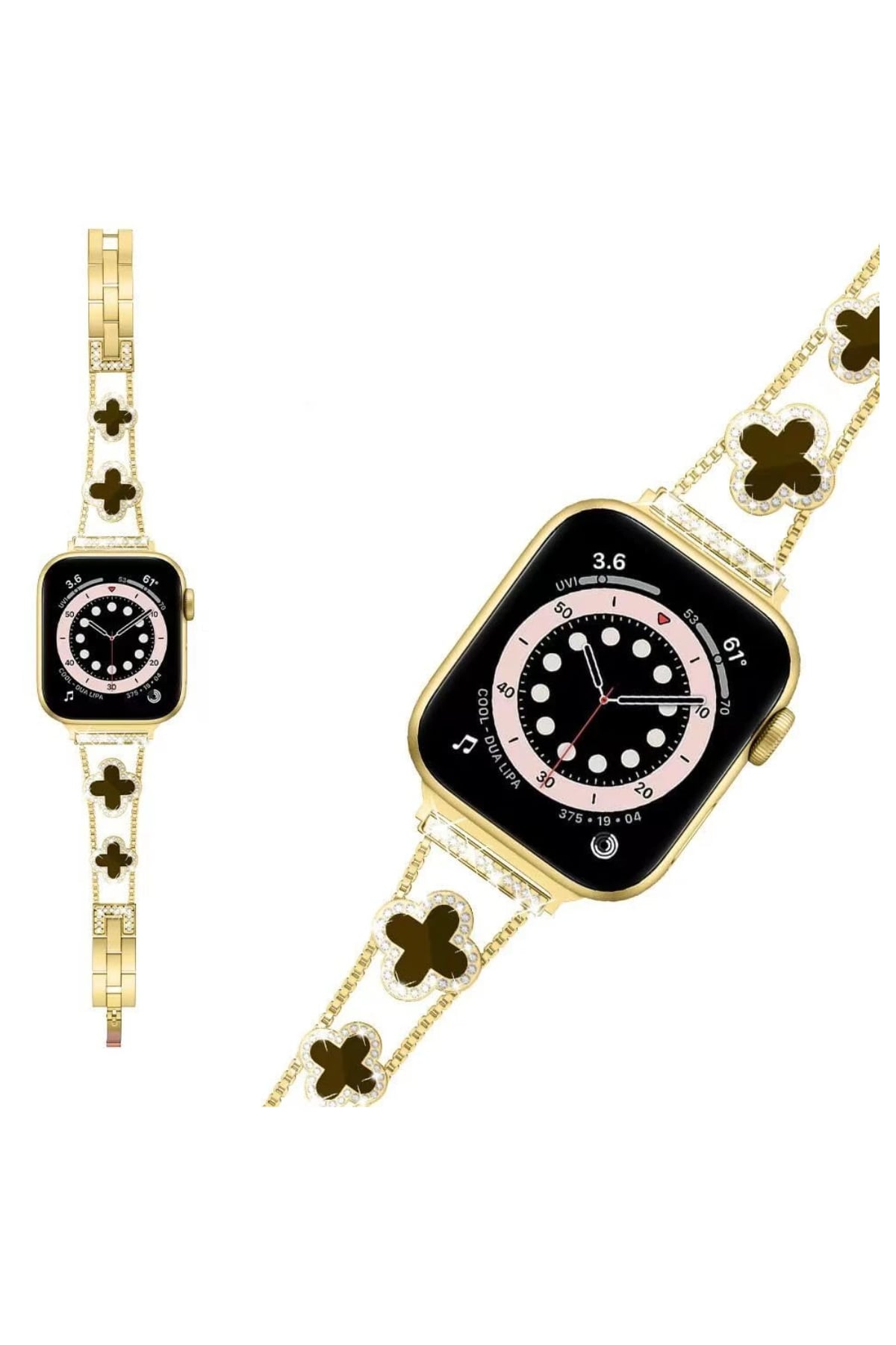 Apple Watch Uyumlu Clovella Metal Kordon Noir Gold bikordon