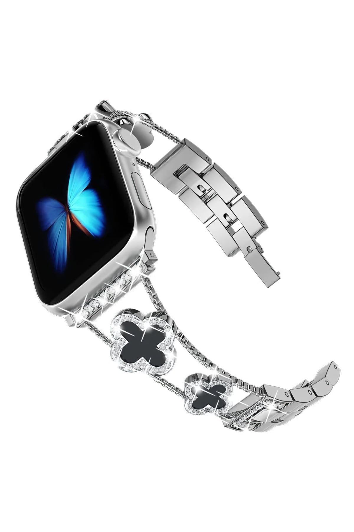 Apple Watch Uyumlu Clovella Metal Kordon Onyxa bikordon