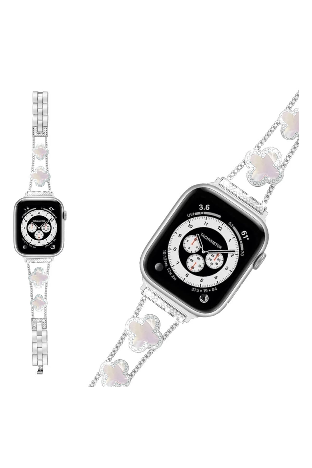 Apple Watch Uyumlu Clovella Metal Kordon Perlina bikordon