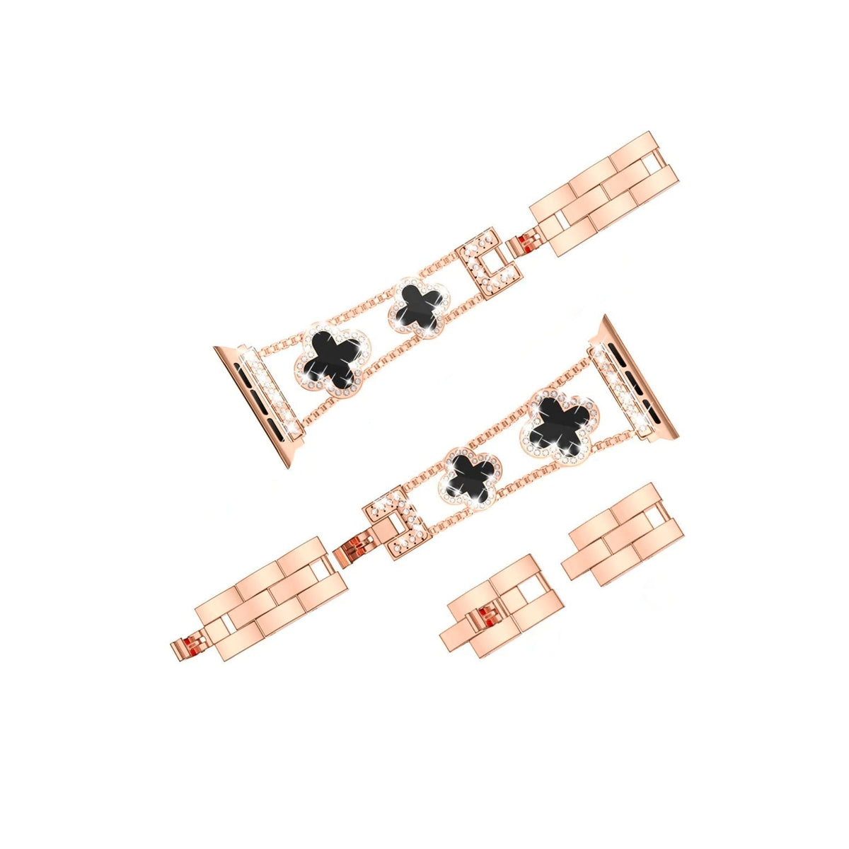 Apple Watch Uyumlu Clovella Metal Kordon Pink Eclipse bikordon