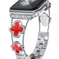 Apple Watch Uyumlu Clovella Metal Kordon Rubina bikordon