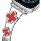 Apple Watch Uyumlu Clovella Metal Kordon Rubina bikordon