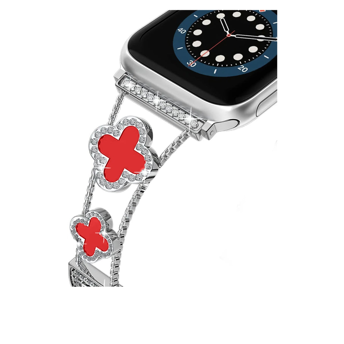 Apple Watch Uyumlu Clovella Metal Kordon Rubina bikordon