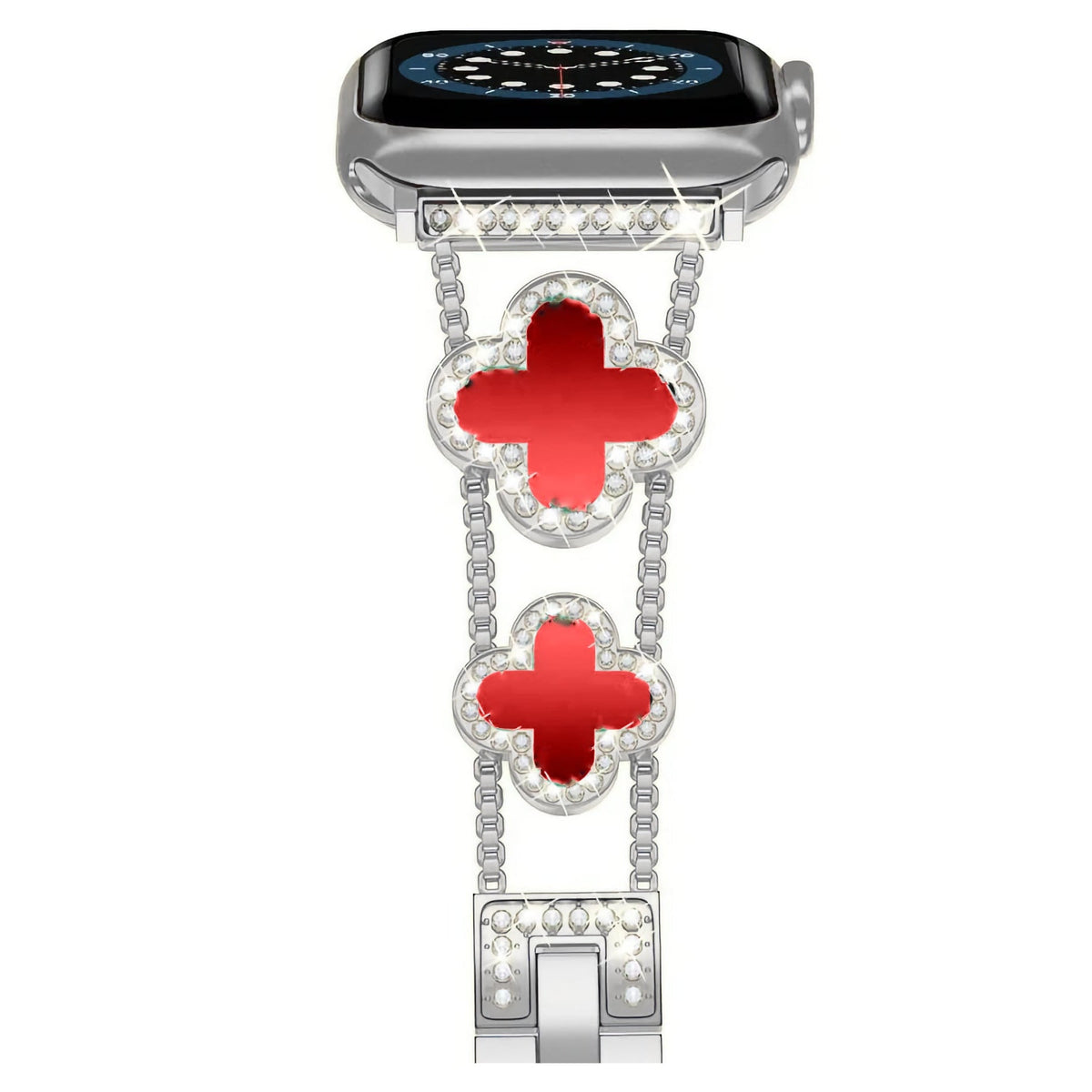Apple Watch Uyumlu Clovella Metal Kordon Rubina bikordon