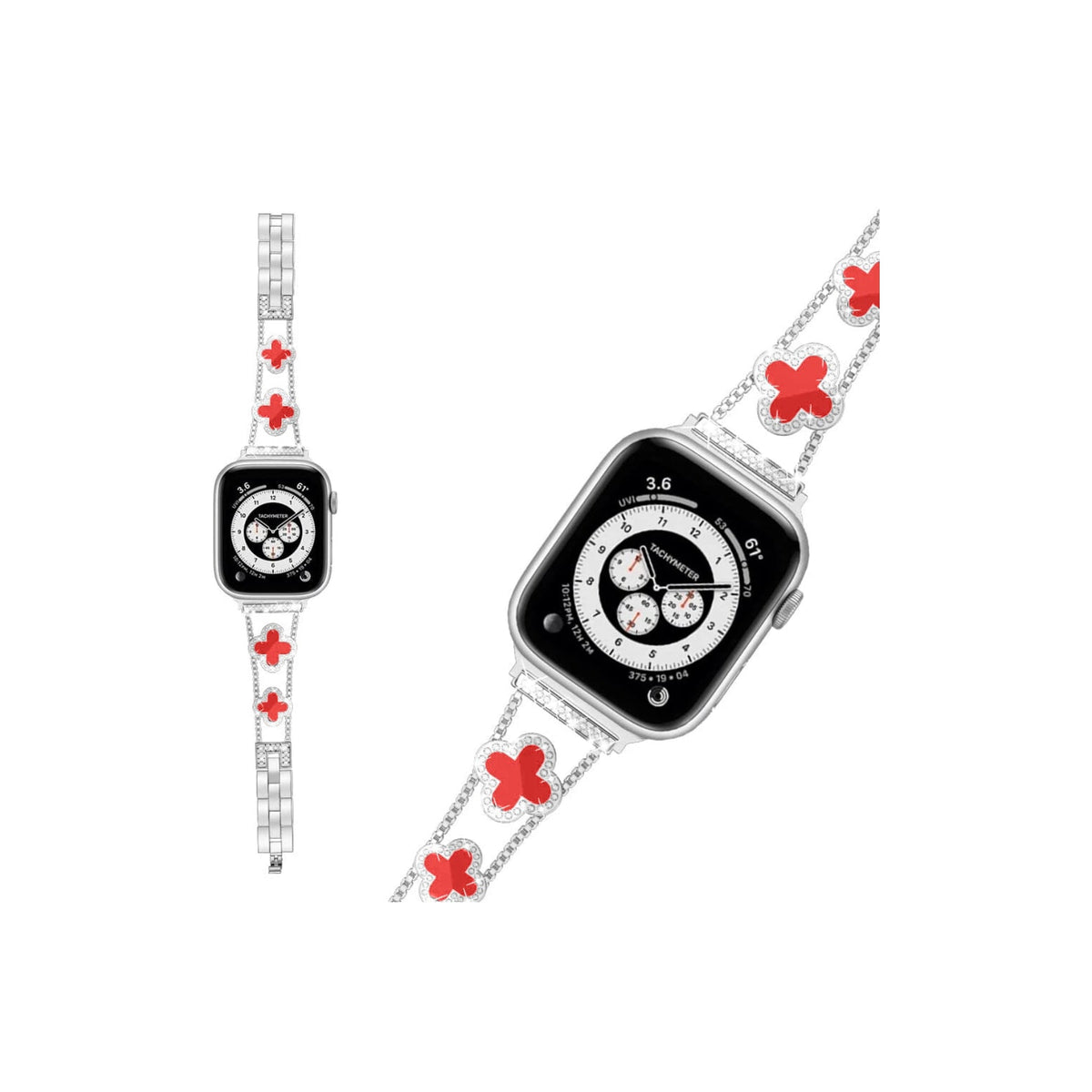 Apple Watch Uyumlu Clovella Metal Kordon Rubina bikordon