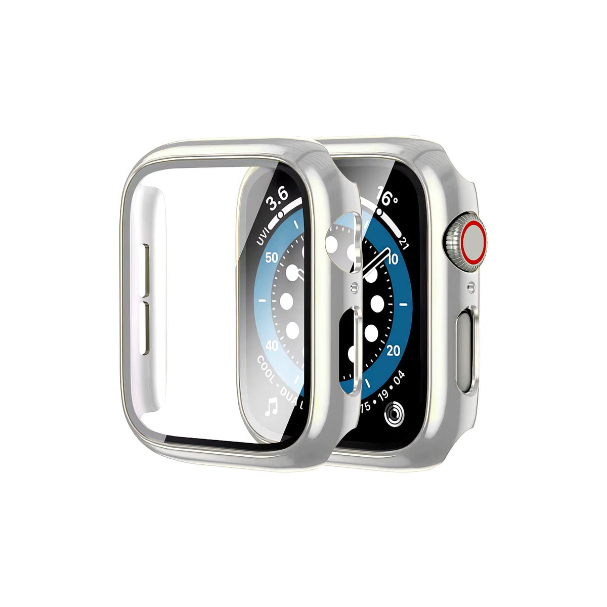 Apple Watch Uyumlu Ekran Koruyucu Gümüş Gri Kasa  bikordon
