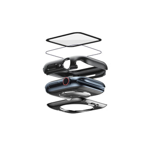 Apple Watch Uyumlu Ekran Koruyucu Kasa Suya Dayanıklı Dark Black  bikordon