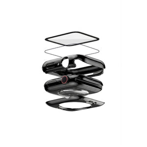 Apple Watch Uyumlu Ekran Koruyucu Kasa Suya Dayanıklı Jet Black bikordon