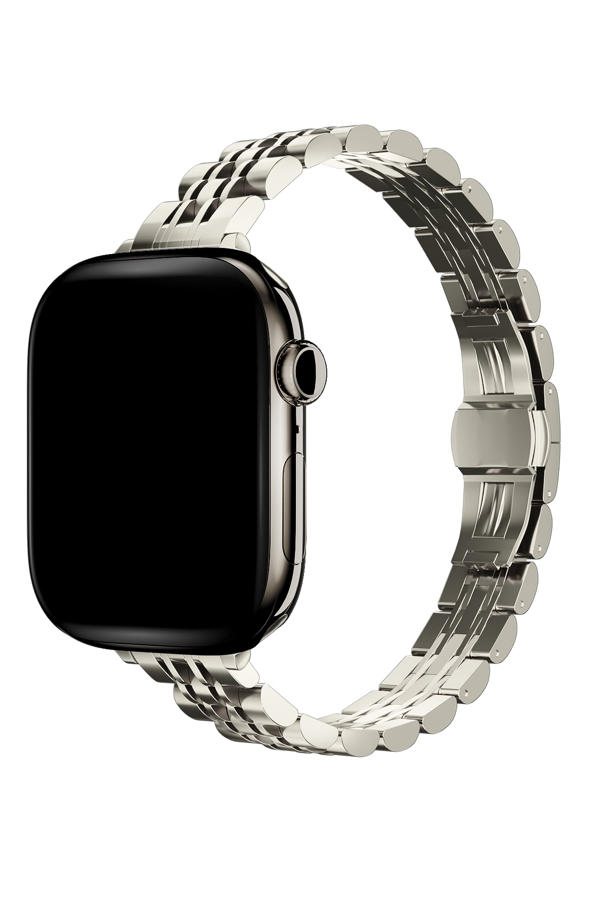 Apple Watch Uyumlu Elegance Çelik Kordon Mat Starlight bikordon
