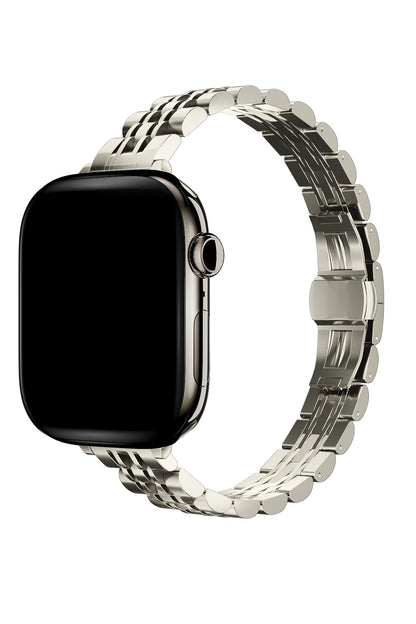 Apple Watch Uyumlu Elegance Çelik Kordon Mat Starlight bikordon