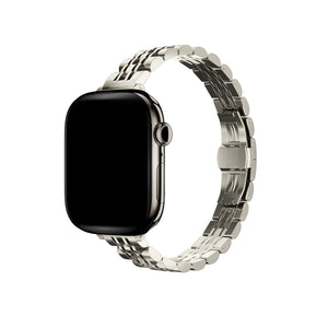 Apple Watch Uyumlu Elegance Çelik Kordon Mat Starlight bikordon