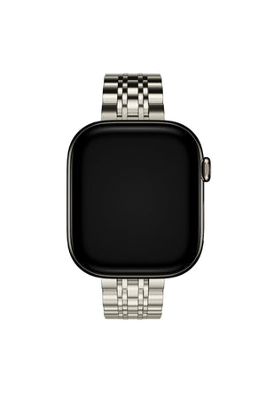 Apple Watch Uyumlu Elegance Çelik Kordon Mat Starlight bikordon