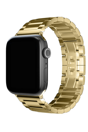 Apple Watch Uyumlu Gloss Loop Çelik Kordon Gold  bikordon
