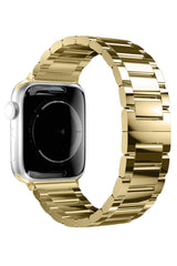 Apple Watch Uyumlu Gloss Loop Çelik Kordon Gold