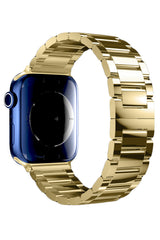 Apple Watch Uyumlu Gloss Loop Çelik Kordon Gold