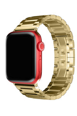 Apple Watch Uyumlu Gloss Loop Çelik Kordon Gold