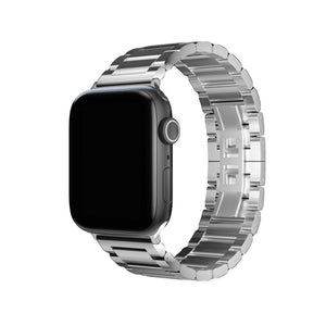 Apple Watch Uyumlu Gloss Loop Çelik Kordon Gümüş Gri  bikordon